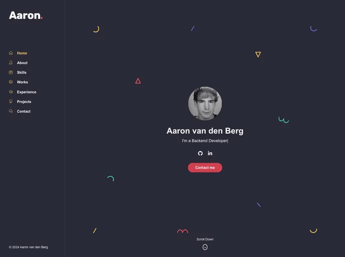 Aaronvandenberg.nl screenshot