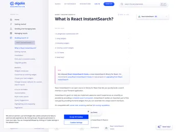 React Instantsearch screenshot