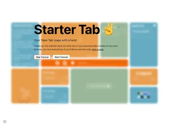 Startertab screenshot