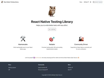 React Native Testing Library screenshot