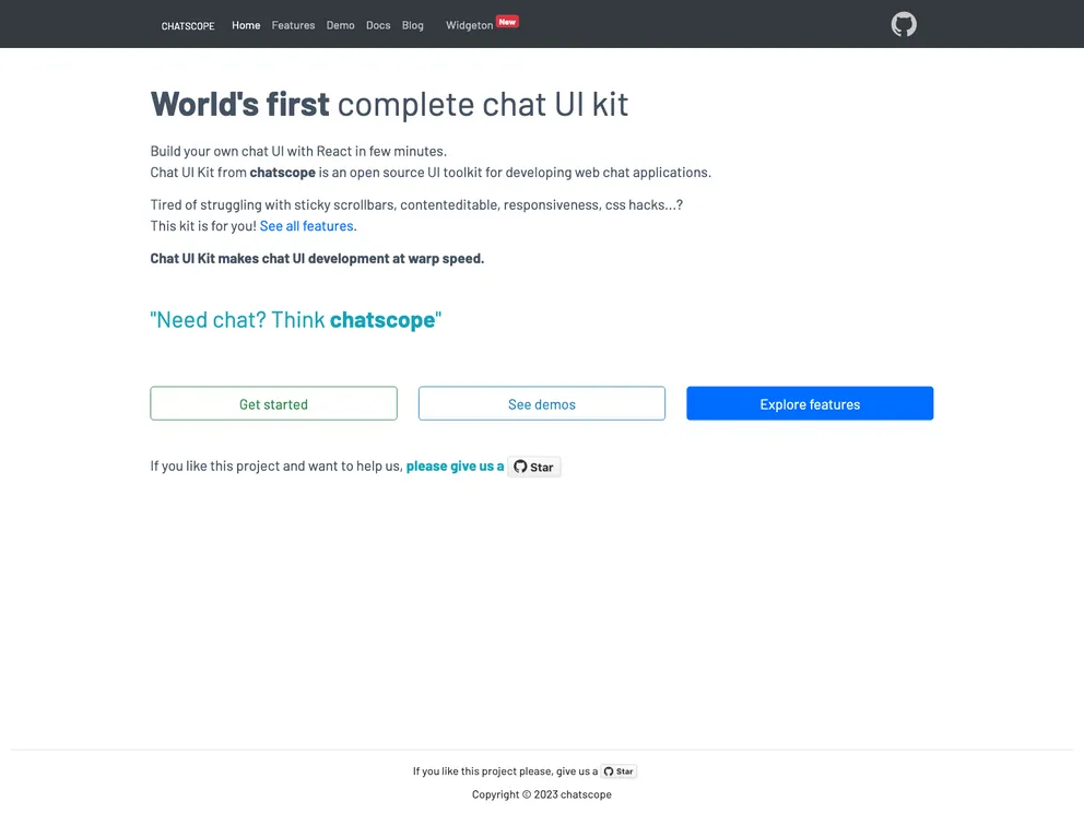 Chat Ui Kit React screenshot