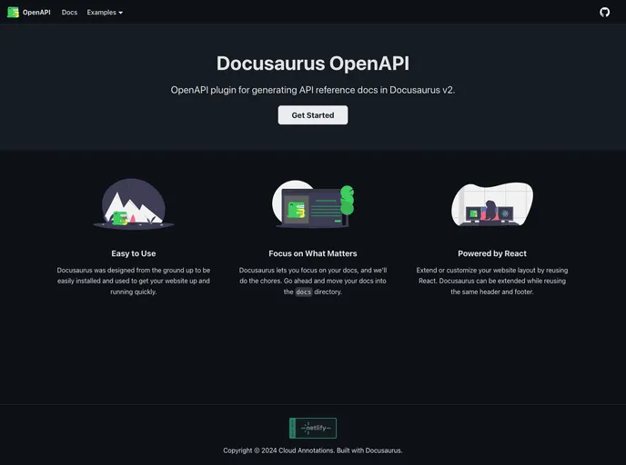 Docusaurus Openapi screenshot