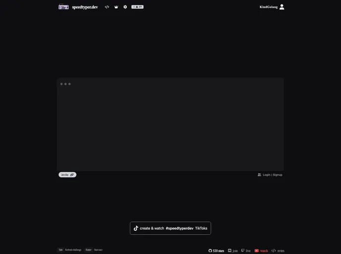 Speedtyper.dev screenshot