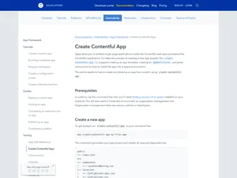 Create Contentful App screenshot