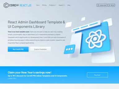 Coreui Free React Admin Template screenshot