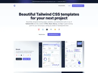 Tailwind Landing Page Template screenshot