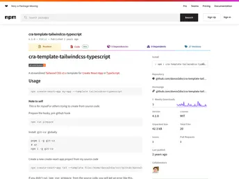 Cra Template Tailwindcss Typescript screenshot