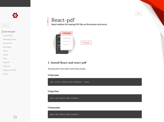 React Pdf Site screenshot