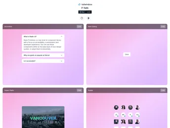 Tailwindcss Radix screenshot