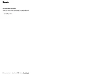 Remix Cloudflare Template screenshot