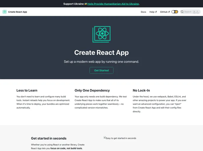 Create React App screenshot