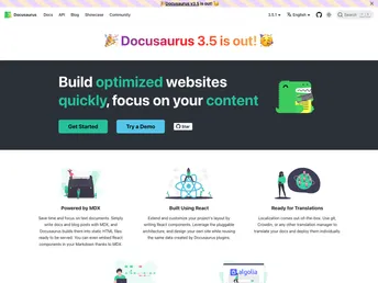 Docusaurus screenshot