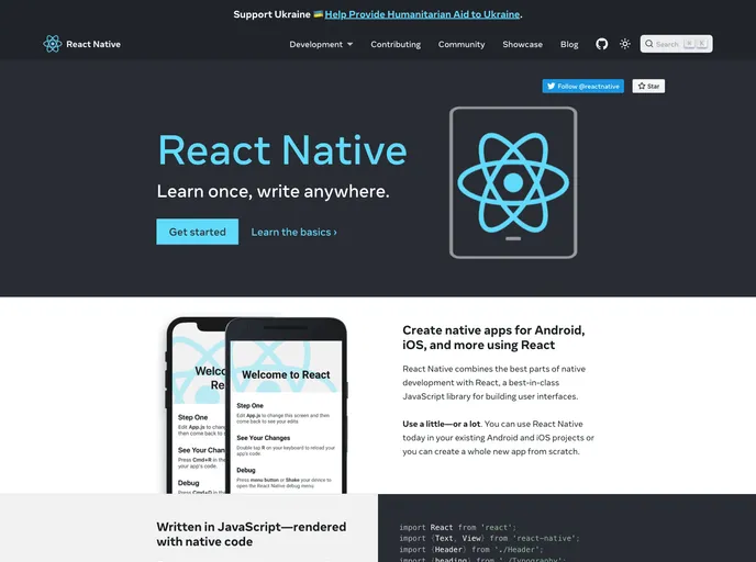 React Native screenshot