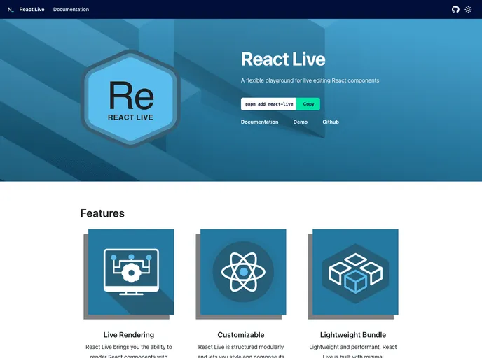 React Live screenshot