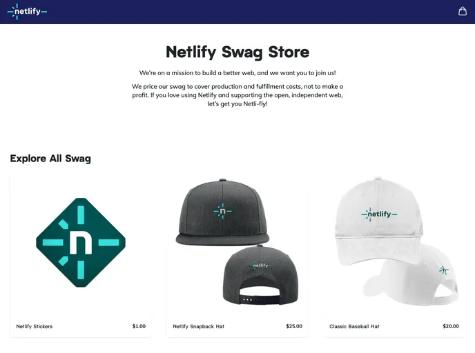 Store.gatsbyjs.org screenshot