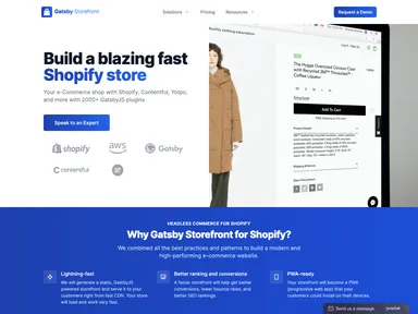 Gatsby Theme Storefront Shopify screenshot