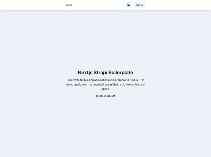 Nextjs Strapi Boilerplate screenshot