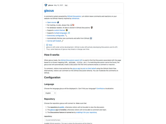 Giscus screenshot