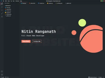 Vscode Portfolio screenshot
