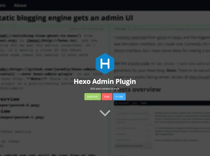 Hexo Admin screenshot