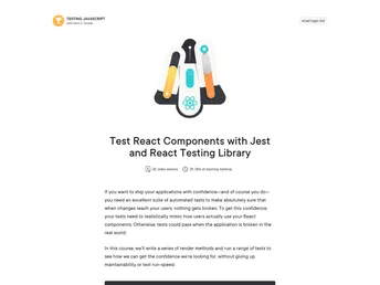 React Testing Library Course screenshot