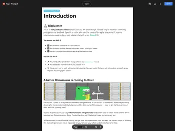 Docusaurus Pdf screenshot