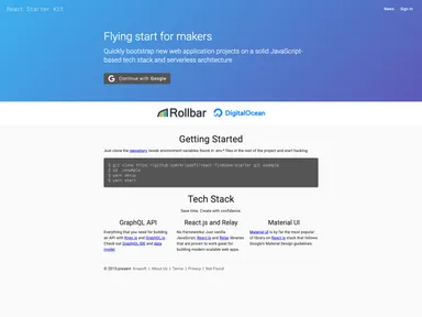 React Starter Kit screenshot