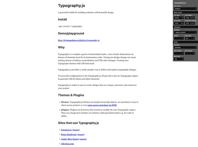 Typography.js screenshot