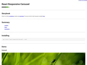 React Responsive Carousel screenshot