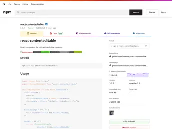 React Contenteditable screenshot