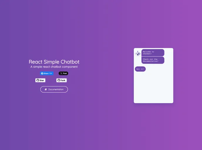 React Simple Chatbot screenshot