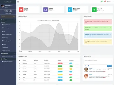 React Director Admin Template screenshot