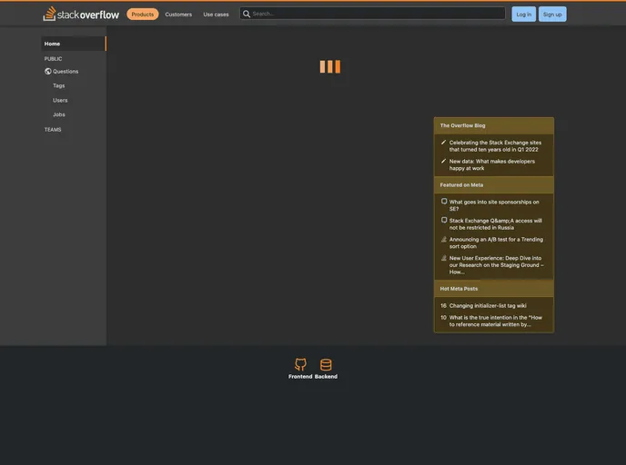 Stackoverflow Clone Frontend screenshot