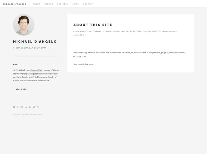 Personal Site screenshot