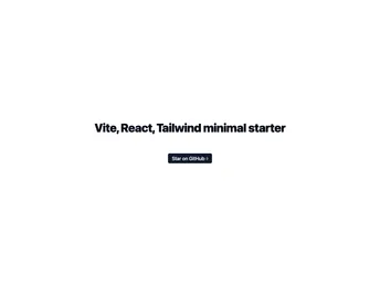 Vite React Tailwind Starter screenshot