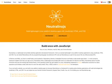 Neutralinojs.github.io screenshot