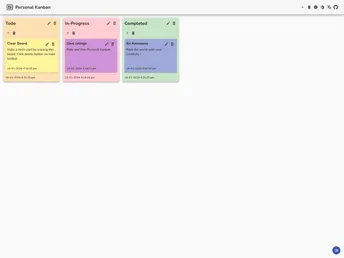 Personal Kanban screenshot