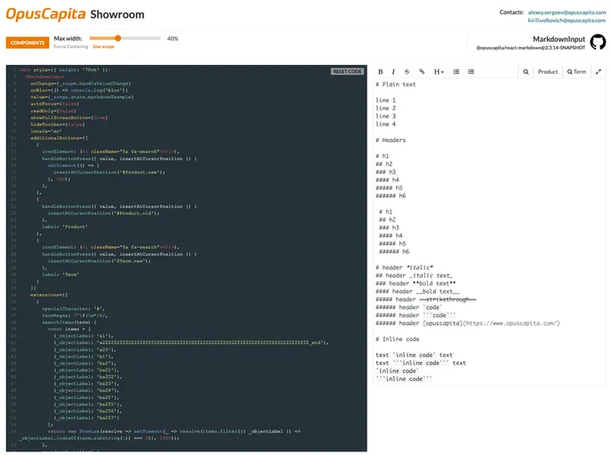 React Markdown screenshot