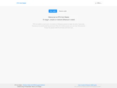 Eth Hot Wallet screenshot