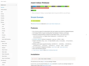 React Redux Firebase screenshot