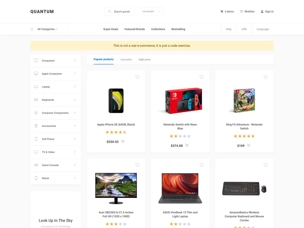 Next Ecommerce screenshot