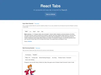 React Tabs screenshot