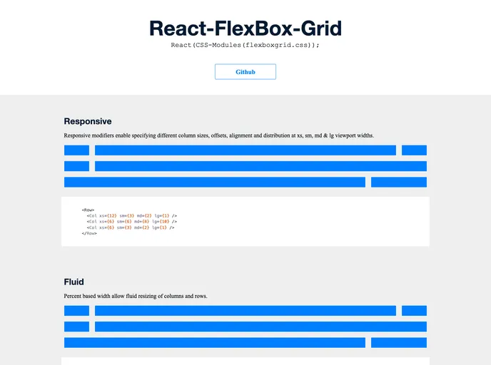 React Flexbox Grid screenshot