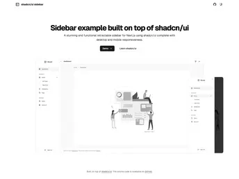 Shadcn Ui Sidebar screenshot