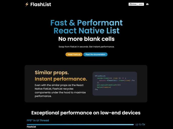 Flash List screenshot