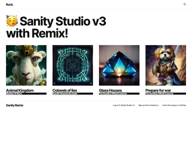 Sanity Remix Template screenshot