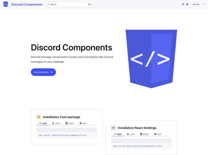 Discord Components screenshot