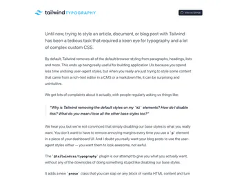 Tailwindcss Typography screenshot