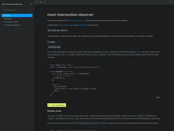 React Intersection Observer screenshot