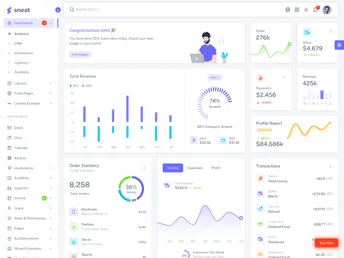 Sneat Dashboard Nextjs screenshot